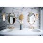 KRASTY Modern Metal Wall Sconce Hradwired Wall Light Fixtures Clear Glass Wall Sconces, Wall Lamp for Living Room Bedroom Bathroom Hallway (Brass)
