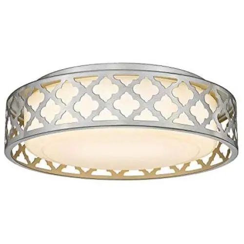 VICNIE Flush Mount Ceiling Light, 15W 1100 Lumens LED Flush Mount Lighting Fixture, Dimmable 3000K Warm White, Brushed Nickel Finish, ETL Listed for Kitchen, Hallway, Bedroom, Laundry