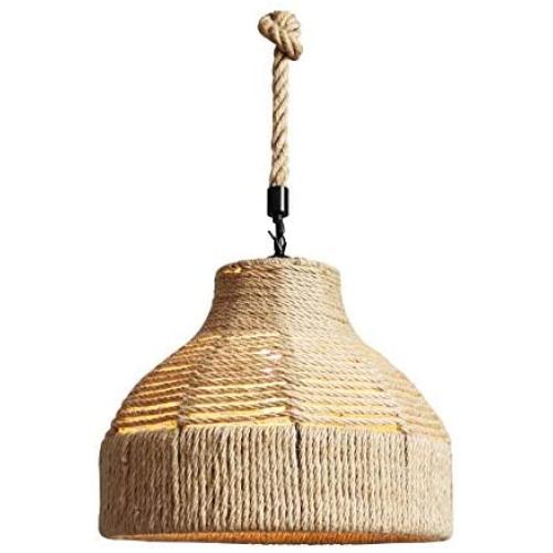 Starry Lighting SL-63298,Coastal Beach Rope Rattan Woven Pendant Lamp,Natural Simple Hand Weaved Pendant Light, Suspension Lamp for Living Room,Bedroom,Studyroom,Hotel,Restaurant