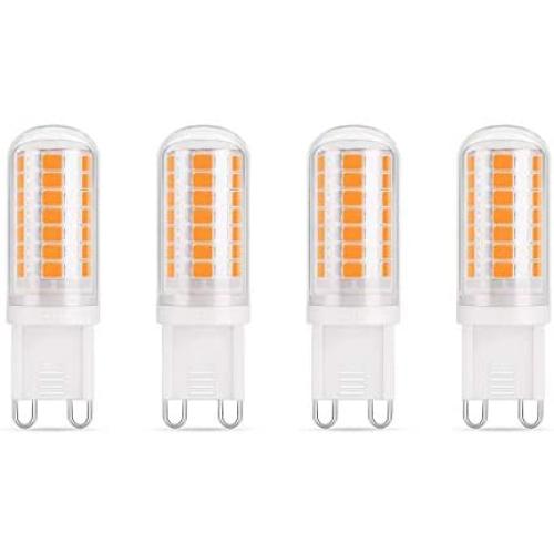 G9 LED Light Bulb, Dimmable(0-100%) 2700K Warm White, 4W(40-Watt Halogen Equivalent), AIELIT Vintage Bi-Pin Base LED Bulb for Bathroom Crystal Chandelier, Pendant Light, Home Lighting, 4-Pack