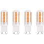 G9 LED Light Bulb, Dimmable(0-100%) 2700K Warm White, 4W(40-Watt Halogen Equivalent), AIELIT Vintage Bi-Pin Base LED Bulb for Bathroom Crystal Chandelier, Pendant Light, Home Lighting, 4-Pack