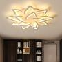 18 Heads LED Ceiling Light, Modern Dimmable Acrylic Chandelier Lamp Lotus Shape Pendant Light Fixture Home Decor for Living Room Dining Room Bedroom