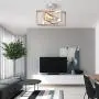 Dailyart Rotatable Ceiling Light, Rustic Ceiling Light with Adjustable Framework, Retro Vintage Industrial Flush Mount Ceiling Light for Living Room, Bedroom, Kitchen, Dining Room, Porch,11.2''x16''