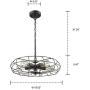YOBO Lighting Industrial Chain Hanging Pendant Light Chandelier, 5-Light Oil Rubbed Bronze