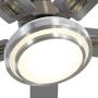Indoor Ceiling Fan Light Fixtures - FINXIN Brushed Nickel Remote LED 52 Ceiling Fans For Bedroom,Living Room,Dining Room Including Motor,5-Blades,Remote Switch