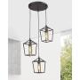 Emliviar 3-Light Pendant Lighting, Cluster Pendant Hanging Light for Kitchen Dining Room, Oil Rubbed Bronze Finish, 20065D-3 ORB