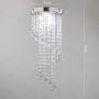 Chrome Crystal Chandeliers LED Light, Yosoan K9 E14 Crystal Ceiling Light with Clear and Angular Hanging Fixture for Living Rooms, Dining Rooms, Bedrooms, Kids Room, Bar, Kitchen Hallways