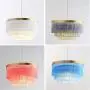 Nordic Decorative Pendant Light Warm Romantic LED Tassel Ceiling Chandeliers Gray/Blue/Pink/White Creative Restaurant Bedroom Dining Room Ceiling Hanging Lamp ( Color : White )