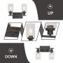 MELUCEE 2-Light Industrial Bathroom Lighting Oil Rubbed Bronze with Clear Glass Shade, Porch Light Fixtures Wall Mount Sconces for Bedroom Living Room Kitchen