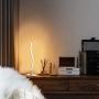DLLT Spiral LED Table Lamp-Modern Bedside Desk Lamps, Contemporary Nightstand Light, 6W Decorative Night Table Lights for Bedroom, Living Room, Office, Home Decor, 3000K Warm White, Nickel, Plug in