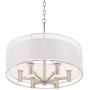 Caliari Brushed Nickel Pendant Chandelier 22'' Wide Modern Double Shade 6-Light Fixture for Dining Room House Foyer Kitchen Island Entryway Bedroom Living Room - Possini Euro Design