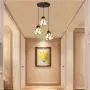 Tiffany Style Pastoral 3 Lights Pendant Lamp 10 Inch Vintage Green Leaves Stained Glass Shade E27 Ceiling Hanging Lights for Dining Room 110V-240