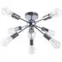 CLAIRDAI Sputnik Chandeliers Modern Rustic Flush Mount Ceiling Light Fixtures Industrial Vintage Starburst Chandelier E26 Base for Kitchen Bedroom Living Room Dining Area (Chrome 8-Light) CLAIRDAI Sputnik Chandeliers Modern Rustic Flush Mount Ceiling Light Fixtures Industrial Vintage Starburst Chandelier E26 Base for Kitchen Bedroom Living Room Dining Area (Chrome 8-Light)