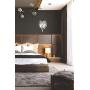 Amabao, 2-Light Chrome Finish Crystal LED Wall Light, Sconce Wall Lamp for Living Room, Bedroom, Hallway, Bulbs Not Included
