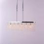 Flordeer Rectangle Pendant Lighting K9 Crystal Chandeliers Modern Ceiling Light Fixtures Hanging Lamp for Dining Room Living Room Beautiful Polished Chrome 35.4 inches
