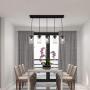 Mason Jar Pendant Light Fixtures 5-Lights, Rustic Glass Hanging Lighting for Farmhouse Dining Room Kitchen Island