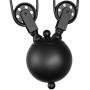 MorNon Three-Light Rustic Pulley Pendant Light Adjustable Height Industrial Ceiling Hanging Light Indoor Edison Island Lamp for Dining Living Room Kitchen Hallway Foyer Farmhouse, Three Light