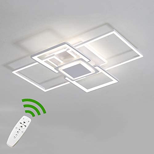 LED Ceiling Lamps Living Room Modern Half Flush Mount Ceiling Hanging Lamp Fixture Metal Acrylic Dimming Ceiling Lamp Minimalist Square Bedroom Ceiling Light with Remote Ceiling Lighting (White-72W) LED Ceiling Lamps Living Room Modern Half Flush Mount Ceiling Hanging Lamp Fixture Metal Acrylic Dimming Ceiling Lamp Minimalist Square Bedroom Ceiling Light with Remote Ceiling Lighting (White-72W)
