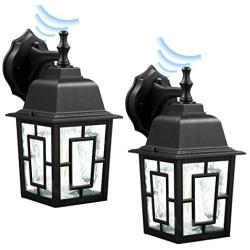 Dusk to Dawn Sensor Outdoor Wall Lantern, LED Bulb Included, Porch Light, Outdoor Light Lamps, Black Wall Sconce for Entryway Doorway Yard,Black,9031,2 Pack