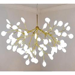 Modern Firefly Chandeliers, Sputnik Firework Chandelier with 27/36/45/54/63 G4 Blub, LED Ceiling Light Island Chandelier Fixture for Dining/Living Room, Study, Bedroom (63 Heads)