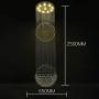 Horisun Crystal Chandelier Lighting, 10 Lights Flush Mount Ceiling Light, Modern Chandelier Lighting Fixture for Dining Room, Living Room, Hallway, Romantic Deco, H95 X D26