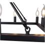 Rectangle Vintage Chandelier Candle Style Chandelier Farmhouse Industrial Pendant Light Fixture for Dining Living Room Cafe Hallways 12 Lights
