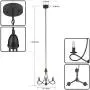 Vintage Frosted Black Metal Pendant Light,E12 Classic Candle Chandelier,Ceiling Hanging Light Fixture for Bedroom,Living Room,Study Room or Office Vintage Frosted Black Metal Pendant Light,E12 Classic Candle Chandelier,Ceiling Hanging Light Fixture for Bedroom,Living Room,Study Room or Office