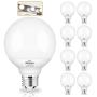 G25 Globe Light Bulbs, 8 Pack LED Vanity Light 5000K Daylight for Bathroom Vanity Makeup Mirror,Winshine LED Bedroom Lights E26 Medium Screw Base 5W 60W Equivalent,500LM, Non-dimmable