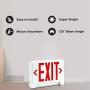 LED emergency light exit sign with battery backup light bulb, Pack of 2, Exit Sign Combo, Indoor Hallway or Room Safety for Residential, Commercial or Industrial Use, rechargeable emergency led bulb