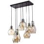 Linear Chandelier Centerpiece For Dining Rooms And Kitchen Areas | 24'' Long Light Fixture Provides Ample Lighting | Round Indoor Hanging Lamp Set Descends From Ceilings To Create Modern Farmhouse Feel