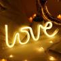 Love Neon Signs for Wall Decor,USB or Battery LED Signs,Neon Lights for Bedroom,Decorative LED Lights for Room, Neon Light Sign for Bar,Christmas,Party,Girls Living Room (Warm White)