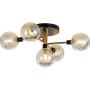Modo Lighting 5 Light Semi Flush Mount Ceiling Light Vintage Metal Brushed Nickel Sputnik Chandelier Light Fixture Industrial Ceiling Lamp for Living Room Kitchen Hallway Restaurant