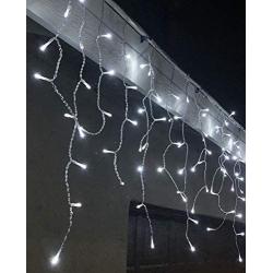 Joiedomi 224 LED Christmas Icicle Lights for Indoor & Outdoor Decorations, Christmas Events, Christmas Eve Night Decor, Christmas Tree, Eaves (Pure White)