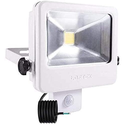 LOFTEK 30W LED Security Light with Motion Sensor, IP66 Full Metal Body Dusk to Dawn Floodlight, Automatic Sensor 3 Lighting Modes, 5000K, 250W Incandescent Equiv Outdoor Light, No Plug