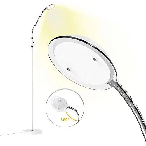 DLLT LED Reading Floor Lamp, Modern Standing Lamp Pole Light, Flexible Adjustable Gooseneck Floor Lamp Standing Task Lighting for Living Room, Bedroom, Office, Sewing, Painting,Piano DLLT LED Reading Floor Lamp, Modern Standing Lamp Pole Light, Flexible Adjustable Gooseneck Floor Lamp Standing Task Lighting for Living Room, Bedroom, Office, Sewing, Painting,Piano
