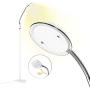 DLLT LED Reading Floor Lamp, Modern Standing Lamp Pole Light, Flexible Adjustable Gooseneck Floor Lamp Standing Task Lighting for Living Room, Bedroom, Office, Sewing, Painting,Piano