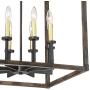 Cayden Bronze Antique Brass Wood Grain Cage Foyer Chandelier 20 1/4'' Wide Rustic Farmhouse 8-Light Fixture for Dining Room House Kitchen Island Entryway Bedroom Living Room - Franklin Iron Works