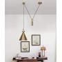 WETERS Industrial Retro Brass Pendant Lights, Pulley Hanging Lights, Height-Adjustable Dining Room Lights, Pendant Lights, Plating Gold, Living Room, Bedroom, Bar, E27