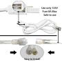 LED Rope Lights Outdoor Indoor Rope Lighting Waterproof, 110V Plug in Rope Light with Power Socket Connector Fuse Holder … (50, Warm White)
