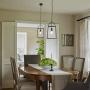 NEWSEE Vintage Pendant Light Industrial Iron Lantern Hanging Lighting Fixture Adjustable Height Metal Cage Chandelier Clear Glass for Dining Room Kitchen Island Farmhouse Entryway (Pendant 1 Light)