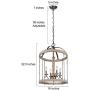 LNC Wood Chandeliers for Kitchen Island, Farmhouse Hanging Light Fixture for Dining Room with Adjustable Chain, Wood & Metal, W16” x H22.5