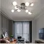 Sputnik Chandeliers 5 and 8-Lights Mid Century Endant Lighting Black Modern Chandelier Ceiling Light Fixture for Living Room Dining Bedroom Kitchen-Black and Gold 5 Lights