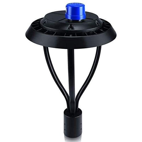 Led Post Top Pole Lights 80W with photocell (450W Equivalent) LED Circular Area Light 11,200Lm 5000K Daylight Garden Pole Lights Outdoor Lamp Top Pathway Pole Light Fixture for School Street Yard