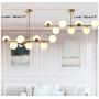 Modo Lighting Modern Gold Chandeliers Brushed Brass Ceiling Pendant Light Globe Glass Hanging Light for Dining Room Living Room Bedroom (7-Light)