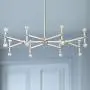 Marya Brushed Nickel Large Chandelier 37 3/4'' Wide Modern 16-Light Fixture for Dining Room House Foyer Kitchen Island Entryway Bedroom Living Room - Possini Euro Design