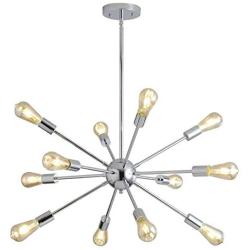 Modern Creative Sputnik Chandelier, American Style Mid Century Pendant Lighting Industrial Vintage Ceiling Light Fixture for Living Room/Bedroom/Dining Room