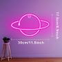 Ifreelife Planet Neon Signs LED Night Light Neon Lights USB Charging/Battery Operated Neon Wall Lights Neon Decorative Lights for Home Bedroom Bar/Christmas/Wedding/Birthday Party