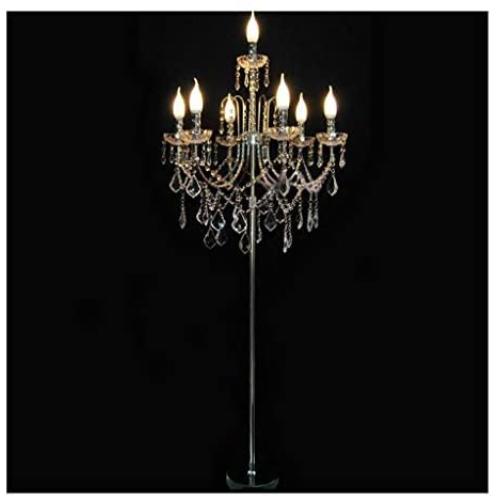 Yxx max -Standing Light Crystal Floor Lamp European Candle Living Room Wedding Room Villa Bedroom Luxury Fashion Decoration Floor Lamp [Energy Class A +]