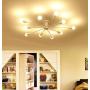 RUXUE Modern Flush Mount Ceiling Light 10 Lights Fixure for Kitchen Farmhouse Dining Room Barn Living Room