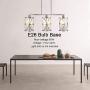 SHENGQINGTOP 33 Inches Modern Kitchen Island Lights with Frosted Glass, 3-Light Dining Room Lighting Fixtures Hanging, New Transitional Multi Pendant Lighting, Brushed Nickel Finish